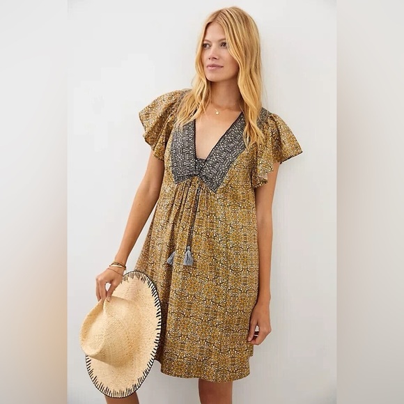 Anthropologie Astrid Floral Tunic Dress Size medium - Picture 2 of 9